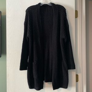 Long black cardigan